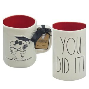 Rae Dunn Peanuts Snoopy You Did It Ceramic Coffee Mug‎ 16oz Graduation Gift